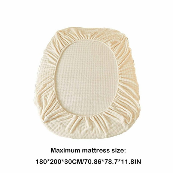 WNFJR Plush Bed Sheet, Flannel Fitted Sheet Queen Size Super Soft Warm Velvet Plush Bed Sheets, King Fitted Sheet, Fleece Sheets King Size