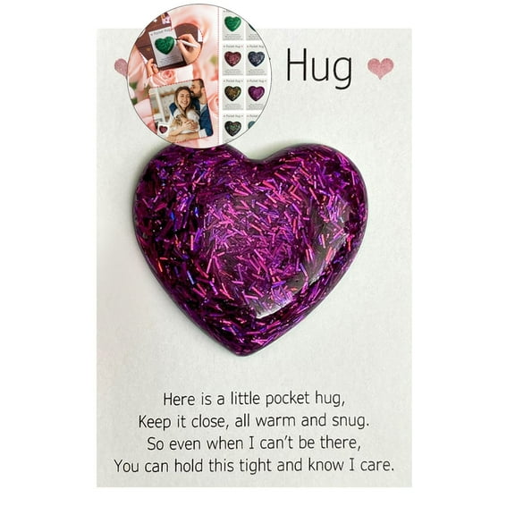 WNFJR Pocket Hug Token Gift for Mom Grandma Aunt Birthday Gifts for Women Long Distance Heart Pocket Hug for Girlfriend Wife Wedding Annversary Valentines Day Gift