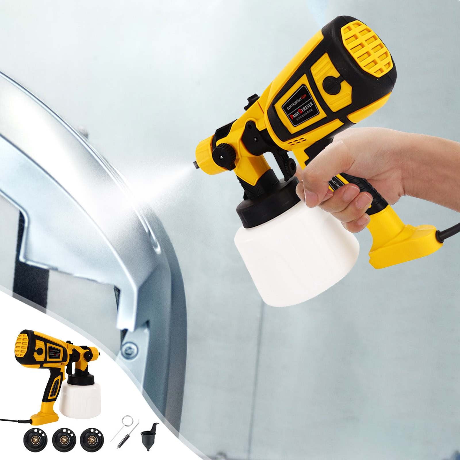 WNFJR Portable Electric Paint Sprayer, HighPressure Detachable Sprayer, Multipurpose Emulsion
