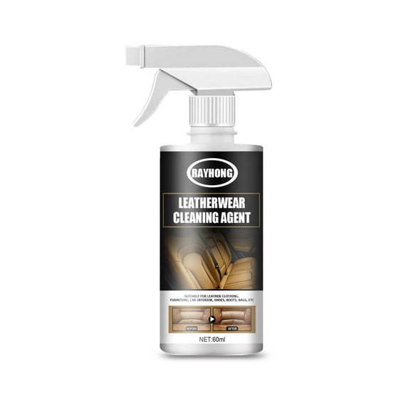 WNFJR Premium Leather Cleaner 60ml - Effective Dirt and Stain Remover for Auto Interior & Furniture - Conditions, Restores, and Protects All Leather Types - Eco-Friendly