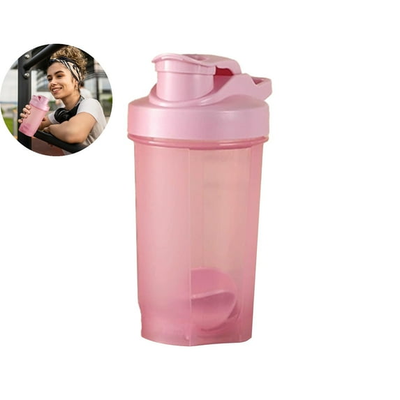 WNFJR Protein Powder Shaking Cup 500ml - Portable Fitness Sports Cup with Built-in Stirrer, Leak-Proof Lid & Large Mouth for Easy Cleaning