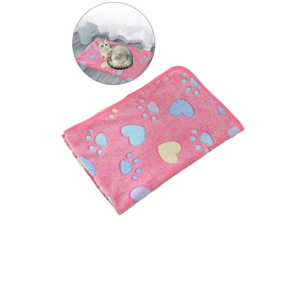 WNFJR Puppy Blankets Soft Warm Sleep Mat Bone Print Cute Blanket Fluffy Fleece Pet Blanket Flannel Throw Dog Blankets for Small Dogs Puppy Cat