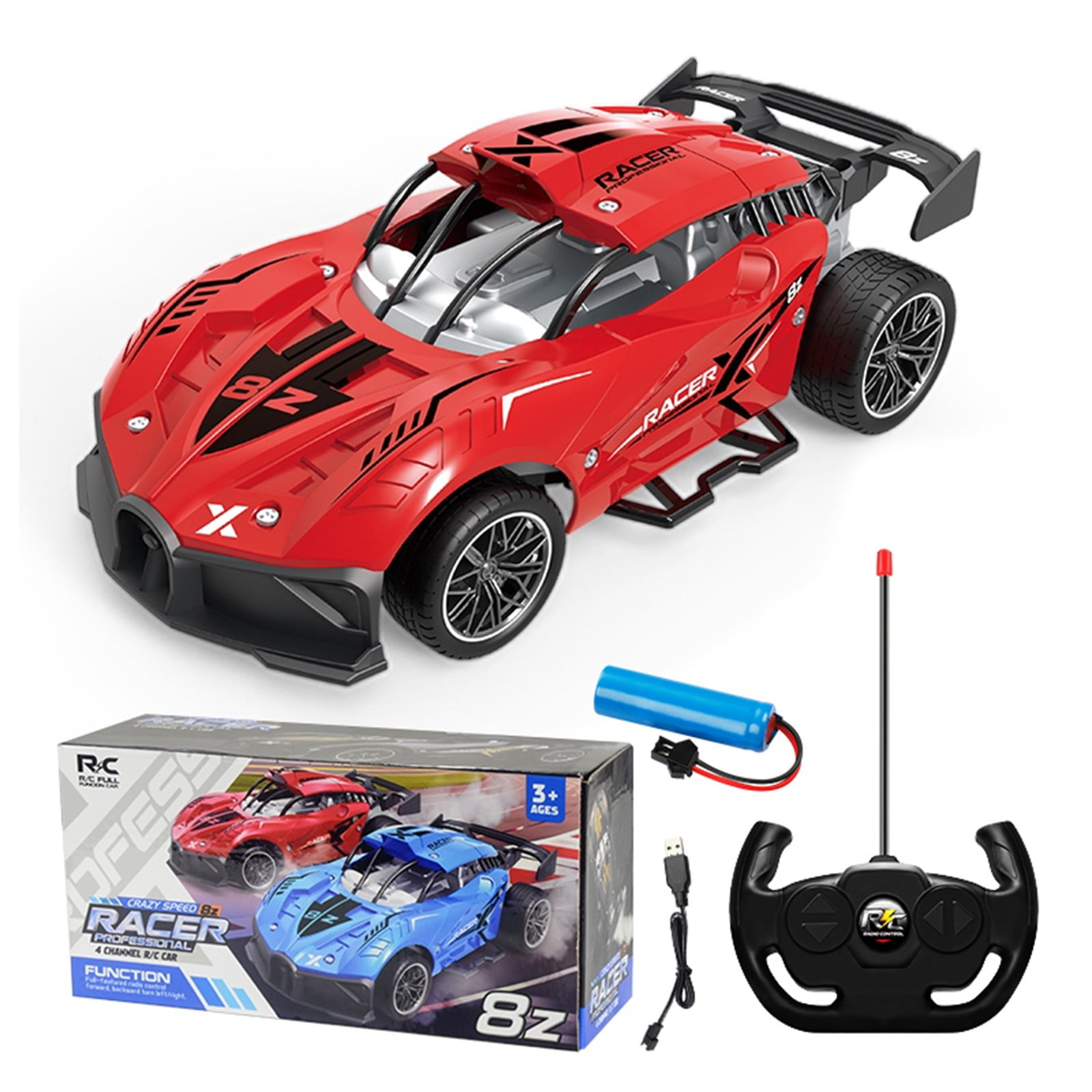 RCカー 四輪駆動 レッド WNFJR RC Car Two Mode Playing Water Spray 4WD Off-road Vehicle Toy