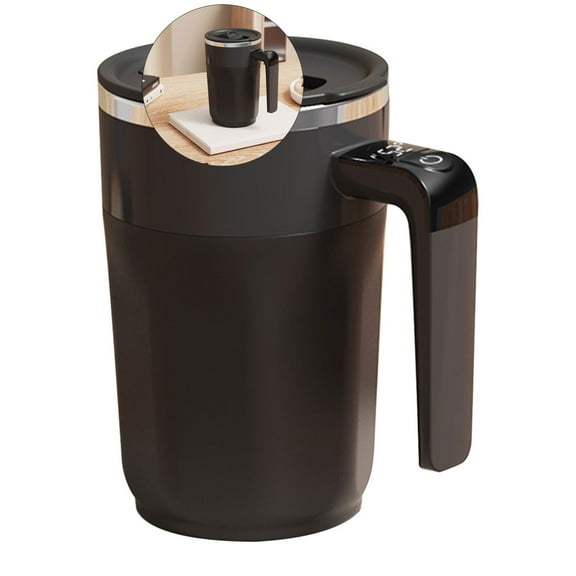 WNFJR Rechargeable Self Stirring Mug - Magnetic Electric Auto Mixing Stainless Steel Cup for Office/Kitchen/Travel/Home Coffee/Tea/Hot Chocolate/Milk-400 ml