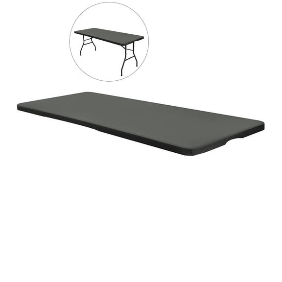 WNFJR Rectangle Table Cloth Cover, Waterproof Polyester Elastic Fitted Tablecloth, Fits for Folding Tables, Washable Table Protector for Picnic, Camping, Outdoor, 8x2.5ft