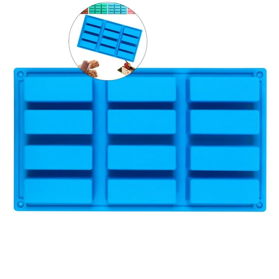 WNFJR Rectangular Chocolate Molds - Food Grade Molds | Ideal for Baking, Chocolates, Energy Bars & More | Microwave, Oven & Freezer Safe