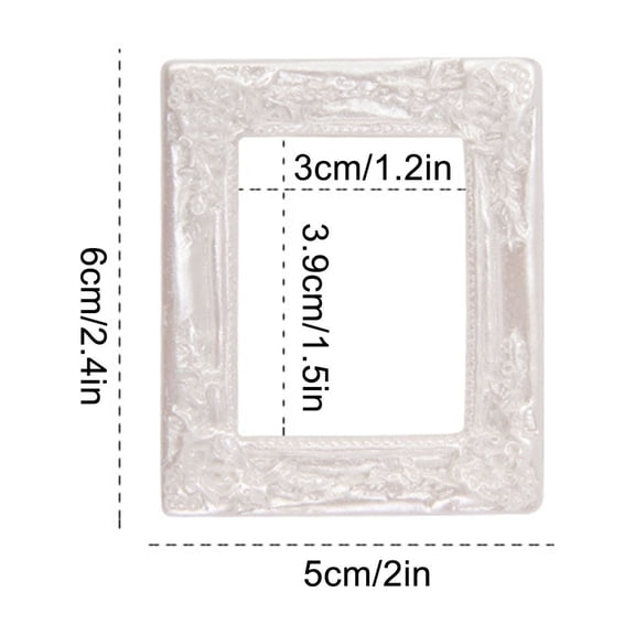 WNFJR Resin Photo Frame - Miniature Dollhouse Furniture DIY Small Photo Frame Tiny House Mini House Decor Table Top Decor Photo Frame Decoration Retro Decor Desktop