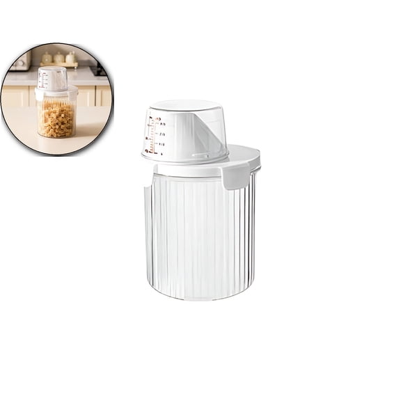 WNFJR Rice Storage Container Rice Dispenser with Airtight Lid, Pour Spout and Measuring Cup, Food jars & Canisters Food Dispenser for Rice, Cereal, Flour, Oatmeal, Pet Dog Cat Food