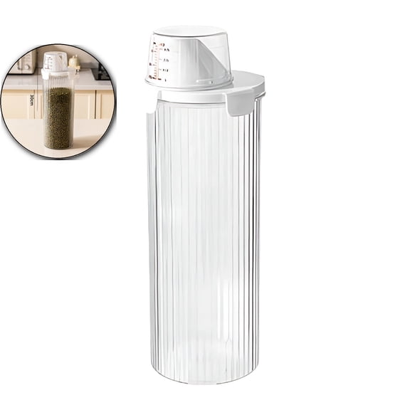 WNFJR Rice Storage Container Rice Dispenser with Airtight Lid, Pour Spout and Measuring Cup, Food jars & Canisters Food Dispenser for Rice, Cereal, Flour, Oatmeal, Pet Dog Cat Food