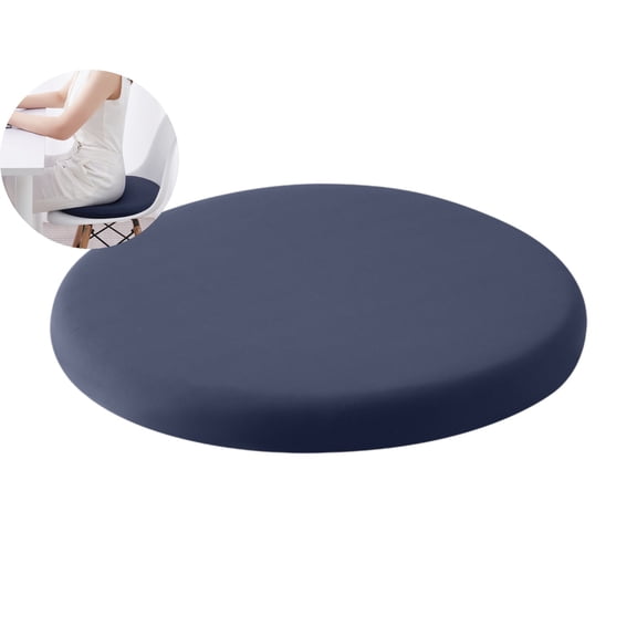WNFJR Round Memory Foam Chair Cushion for Dining Room, Kitchen & Office - Anti-Slip Seat Pad with Removable Cover