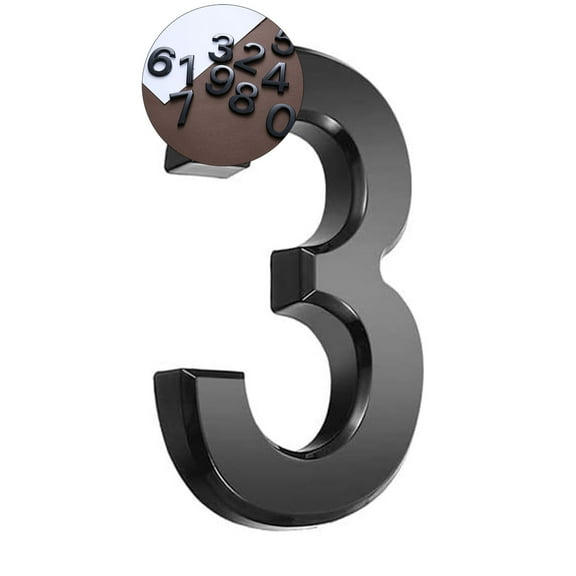 WNFJR Self-adhesive Mailbox Numbers, Modern House Numbers for Outside Address Numbers for House Office Hotel Room Apartment Easy to Install Strong Adhesive Backing