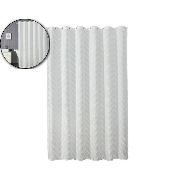 WNFJR Shower Curtains for Bathroom 70x70 Inch, Jacquard Geometric Fabric Shower Curtains, Bathroom Shower Curtain, Machine Washable