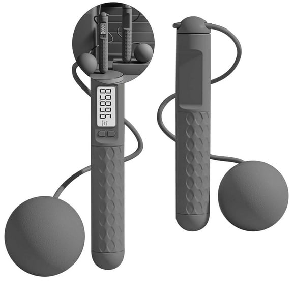 WNFJR Skipping Rope with Counter (Gravity Ball with/without Rope), Cordless Jump Rope Smart Skipping Rope for Crossfit, Ropeless Jump Rope Gravity Ball Jump Rope for Lose Weight