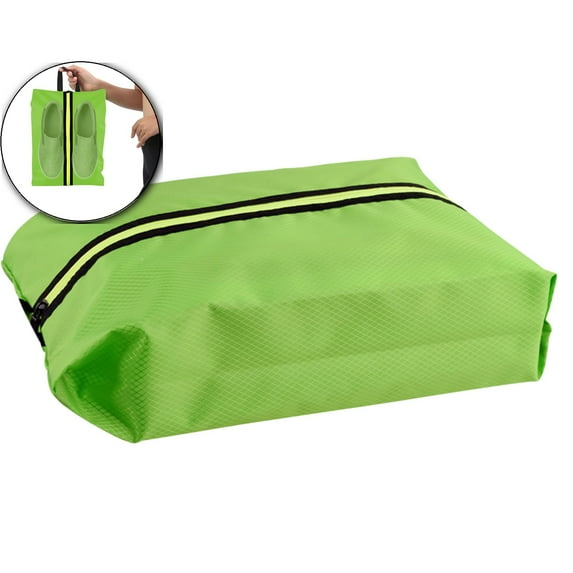 WNFJR Smell Proof Shoe Bag Lightweight Waterproof Zippered Sport Shoe Carrier Bags Golf Soccer Shoe Storage Organizer for Gym Sports Travel Work(Green)
