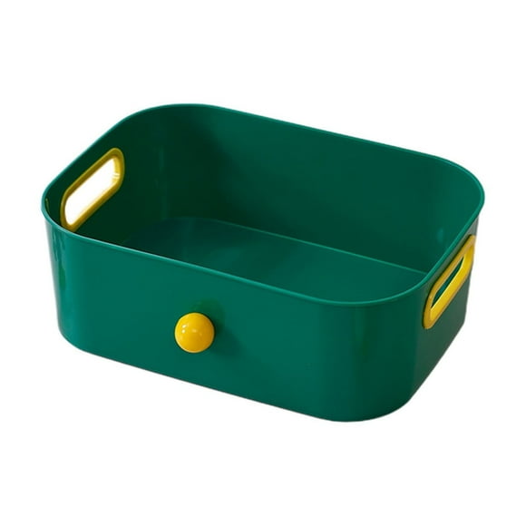 WNFJR Snack Bin Organizer - Plastic Storage Bins Small, Organizer Bins for Shelves, for Pantry and Office Storage, Heritage Living Storage Bin