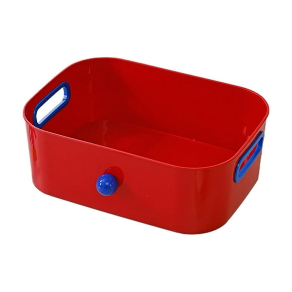 WNFJR Snack Bin Organizer - Plastic Storage Bins Small, Organizer Bins for Shelves, for Pantry and Office Storage, Heritage Living Storage Bin