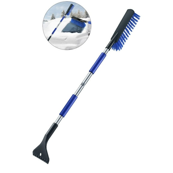 WNFJR Snow Brush and Ice Scraper for Car Windshield,Detachable Snow Scrapers with Ergonomic Foam Grip for Cars, Trucks, SUVs(Blue)