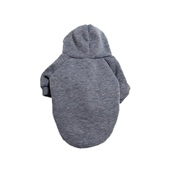 WNFJR Soft Plus Velvet Dog Sweater for Winter - Solid Color Pajama Hoodie with Open Belly and Crotch