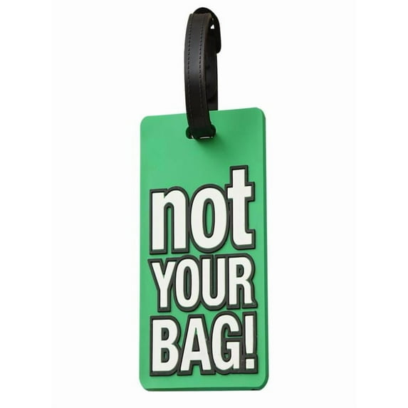 WNFJR Soft Rubber Luggage Tag - Durable and Multifunctional Bag Tag for Travel and Backpacks - Fashionable Design for Easy Identification(Green)
