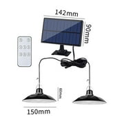 WNFJR Solar Pendant Lights Bulb Lights IP65 Waterproof Dusk to Dawn Auto Lamp with Remote Controller for Outdoor Shed Barn Chicken Coop Bullpen Pig Pen Stables Tents