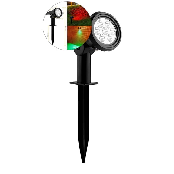 WNFJR Solar Spot Lights Outdoor, Solar Flood Lights, Solar Spotlight for Driveway/Backyard/Patio Landscape/Tree/Garage