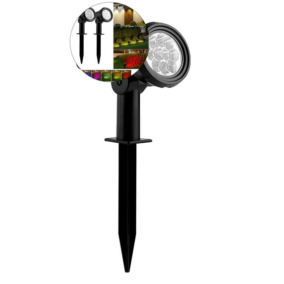 WNFJR Solar Spot Lights Outdoor, Solar Flood Lights, Solar Spotlight for Driveway/Backyard/Patio Landscape/Tree/Garage