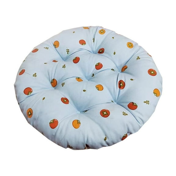 WNFJR Solid Color Soft Cotton-Filled Chair Cushion with Memory Foam, Blue, Perfect for Kitchen and Patio Use, 45x45cm