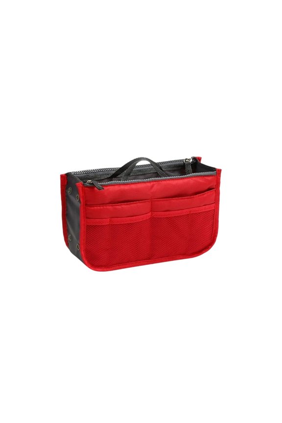 Spacious Organizer Bag, Multifunctional Liner Bag, Multiple Compartments for Easy Access, Ideal for Travel, Work, and Daily Use, Perfect for Professionals and Travelers Red