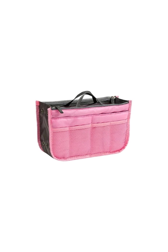 Spacious Organizer Bag, Multifunctional Liner Bag, Multiple Compartments for Easy Access, Ideal for Travel, Work, and Daily Use, Perfect for Professionals and Travelers Pink