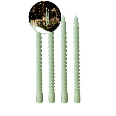 WNFJR Spiral Taper Candles Unscented Smokeless Long Tall Tapered Candles for Candlesticks Sticks Wedding Advent Home Decor Dinner Christmas
