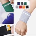 thumbnail image 1 of WNFJR Sport Wristband Zipper Wallet, Workout Breathable Wrist Bag, Running Coin Keys Storage Wallet, Comfortable Sweatband Wrist Wallet, 1 of 2