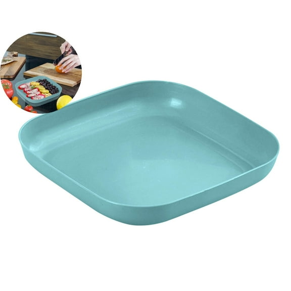 WNFJR Square Appetizer Plates, Reusable Wheat Straw Dessert Plates, Lightweight Plastic Snack Bowls, Microwave Safe for Party Wedding Camping