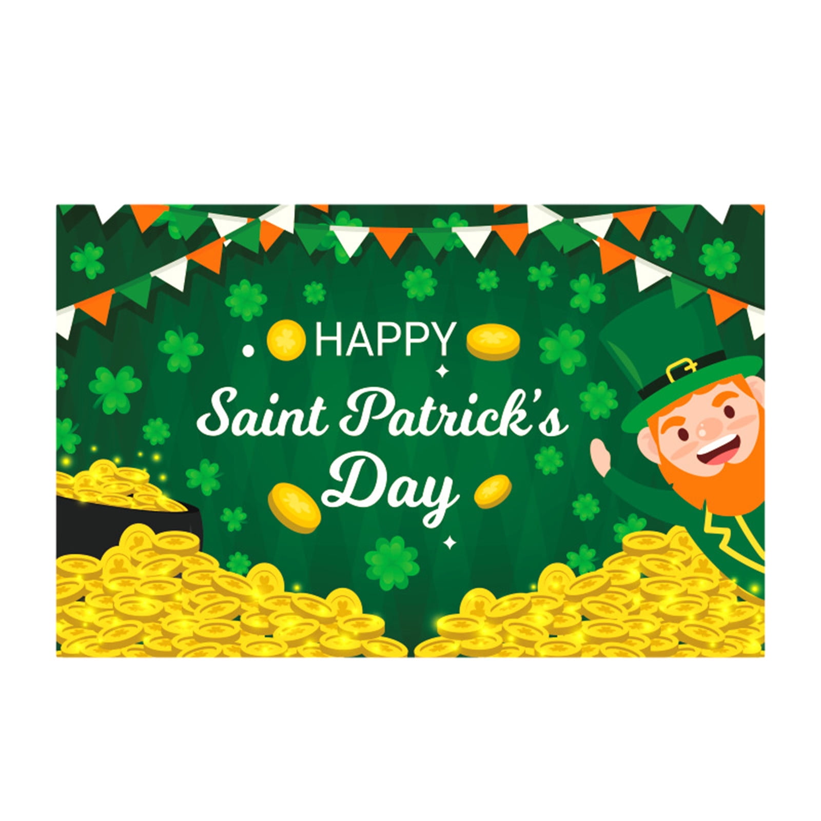 WNFJR St. Patrick's Day Photo Background Banner Green Irish Party