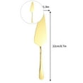 thumbnail image 1 of WNFJR Stainless Steel Cake Server Pie Holder Transfer Triangular Spade Spatula Serrated Edge for Pizza Cake(Gold), 1 of 4