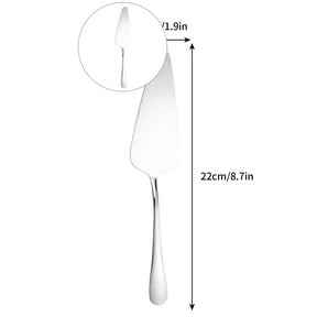 WNFJR Stainless Steel Cake Server Pie Holder Transfer Triangular Spade Spatula Serrated Edge for Pizza Cake(Silver)