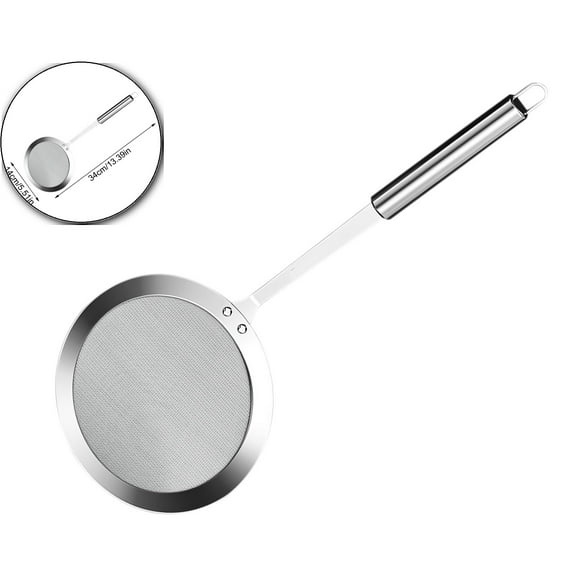 WNFJR Stainless Steel Fat Skimmer Spoons Filter Spoons Skimmer Ladles Fine Mesh Strainers Sieve Sifter with Handles Kitchen Utensils