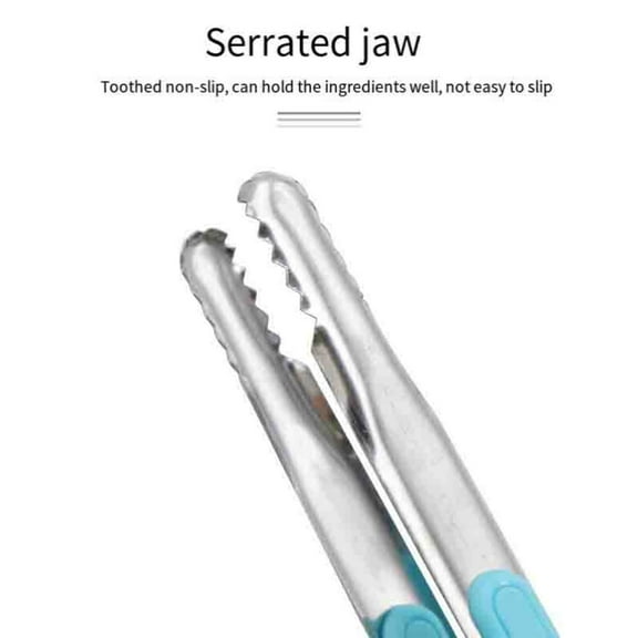 WNFJR Stainless Steel Kitchen Tongs, Serving Tongs for Cooking, Metal Food Tongs with Non-Slip Comfort Grip, Non-Stick Cooking Tongs BBQ Tongs