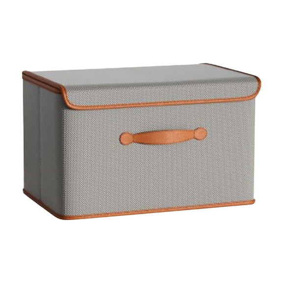 WNFJR Storage Bins with Lids, Collapsible Closet Organizer Container, Fabric Organizer Box with Handles, Decorative Storage Boxes with Lids for Organizing Clothes, Books, File
