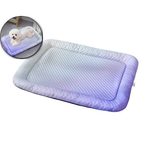 WNFJR Summer Cool Ice Mat for Pets - 15.7" x 11.81" Portable Cooling Pad for Cats & Dogs, Ice Pet Bed Mat, Reusable & Washable Floor Mat for Indoor, Outdoor & Travel Use