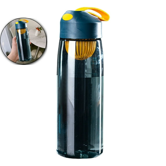 WNFJR Summer Large Capacity Water Bottle Leak-Proof Portable Plastic Outdoor Sports Cup Anti-Fall Portable Transparent Water Jug(Blue)