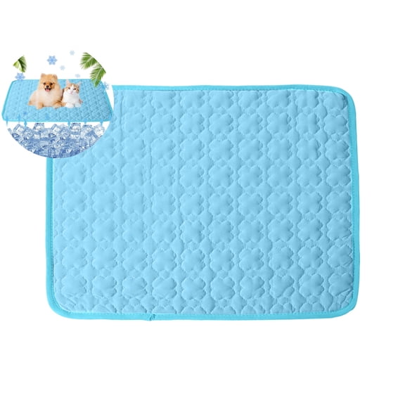 WNFJR Summer Pet Cooling Mat for Dogs & Cats – Ice Silk Self-Cooling Pad – Portable, Washable, Non-Slip Dog Cat Cooling Blanket for Bed, Crate, Floor, Car Use