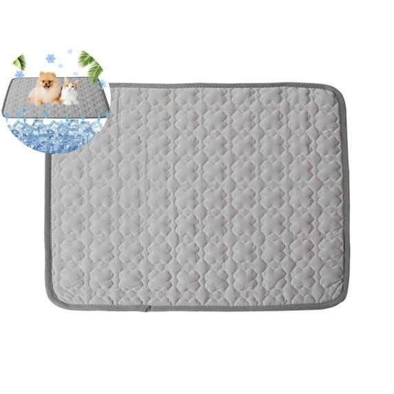 WNFJR Summer Pet Cooling Mat for Dogs & Cats – Ice Silk Self-Cooling Pad – Portable, Washable, Non-Slip Dog Cat Cooling Blanket for Bed, Crate, Floor, Car Use