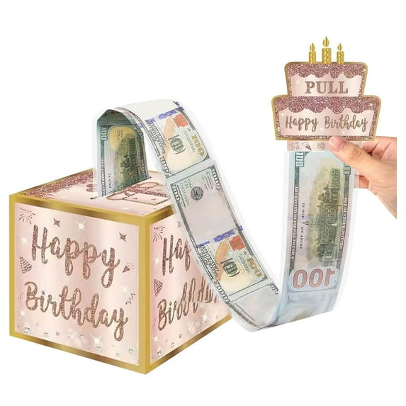 WNFJR Surprise Box for Birthday and Graduation Gifts, Money Drawing Gift Box Decoration, Elegant Money Collection Box for Parties, Customizable Celebration Money Box