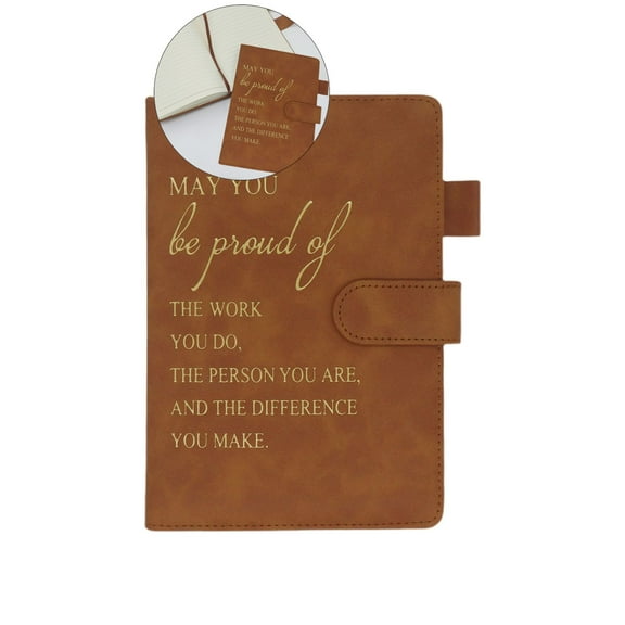 WNFJR Team Gifts for Employees Thank You Gifts A5 Leather Notebooks May You Proud of The Work You Do Journals for Client Gifts Volunteer Appreciation