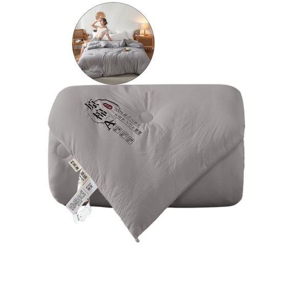 WNFJR Thick Warm Comforter - 200x150cm, Plush Blanket Quilts | Cooler Blanket for All Seasons(Gray)