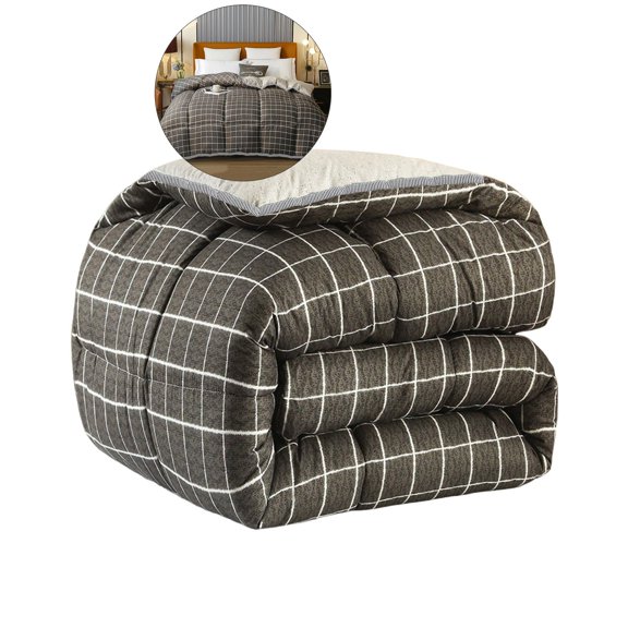 WNFJR Thickened Super Soft Insulation Winter Quilt, Lightweight Breathable Warmth Thick Bed Comforters for Cold Weather