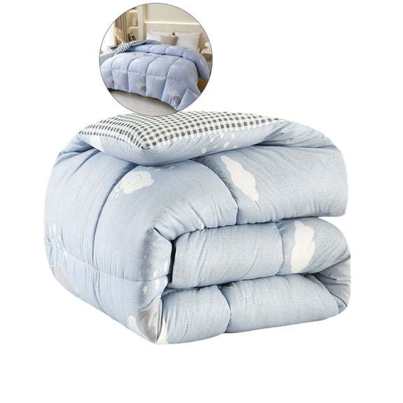 WNFJR Thickened Super Soft Insulation Winter Quilt, Lightweight Breathable Warmth Thick Bed Comforters for Cold Weather