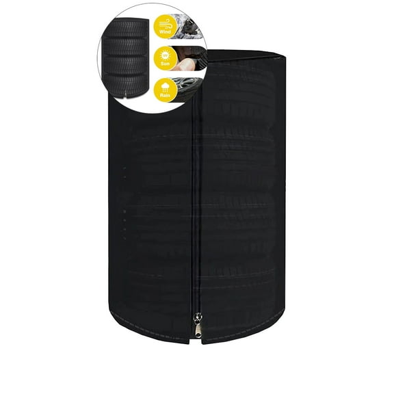 WNFJR Tire Covers for Storage, Large Seasonal Tire Storage Cover Waterproof Outdoor Winter Tire Bags with Handy Storage Bag, Weather Proof Tire Stack Cover(Holding 4 Tires Up)