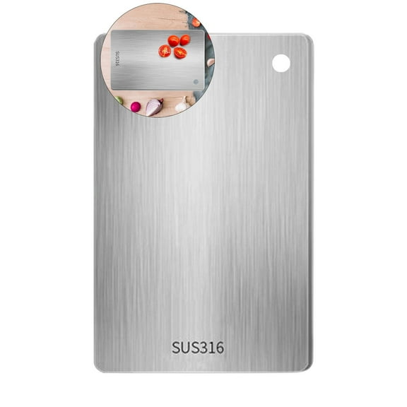 WNFJR Titanium Cutting Board - Stainless Steel Cutting Board, Titanium Cutting Boards for Kitchen, Perfect for Various Cooking Tasks