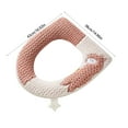 thumbnail image 1 of WNFJR Toilet Seat Cover with Handle, Thicker Warm Soft Plush Toilet Seat Cover Pad for Bathroom, Easy Installation & Washable, 1 of 4